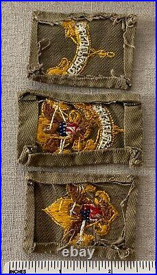 3 Vintage BOY SCOUT Rank Badge PATCHES BSA Tenderfoot First Second Class