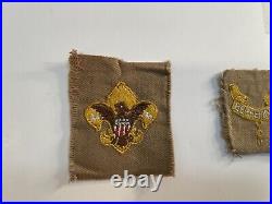 (30) Patches Vintage BOY SCOUT Rank Patches BSA From Estate 24x18 Lot