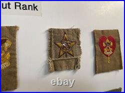 (30) Patches Vintage BOY SCOUT Rank Patches BSA From Estate 24x18 Lot