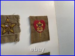 (30) Patches Vintage BOY SCOUT Rank Patches BSA From Estate 24x18 Lot