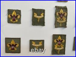 (30) Patches Vintage BOY SCOUT Rank Patches BSA From Estate 24x18 Lot