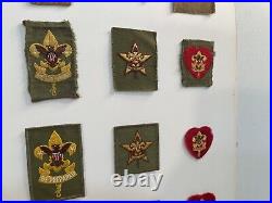 (30) Patches Vintage BOY SCOUT Rank Patches BSA From Estate 24x18 Lot