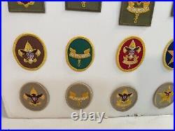 (30) Patches Vintage BOY SCOUT Rank Patches BSA From Estate 24x18 Lot