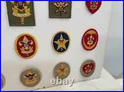 (30) Patches Vintage BOY SCOUT Rank Patches BSA From Estate 24x18 Lot