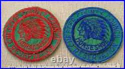 4 VTG 1950s HORSESHOE RESERVATION Boy Scout Camp PATCHES Chester County Council