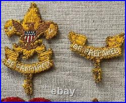4 Vintage 1940s BOY SCOUT RANK Badge PATCHES First Second Class Star Life BSA