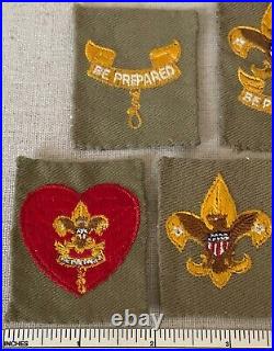 5 Vintage BOY SCOUT Rank Badge PATCHES First Second Class Star Life Tenderfoot