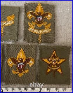 5 Vintage BOY SCOUT Rank Badge PATCHES First Second Class Star Life Tenderfoot