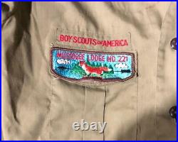 5 Vintage Boy Scouts Button Up Shirt With Patches Eagle Columbia South Carolina #Z