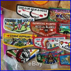 50+ Boyscout WWW OA Order of the Arrow & YMCA BSA patches & Pins 3 Vests