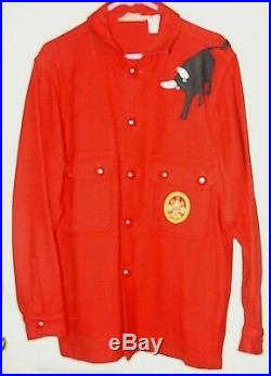 50s 60s Red Wool Official Boy Scout Jacket Mens 46 BSA Jamboree Patches Coat
