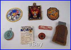 (55) Vintage Men's Boy Scout Uniform, Badges, Patches, Sashes, Belt