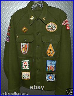 5812/ Vintage Boy Scout Jacket with over 26 Patches Antique BSA of American