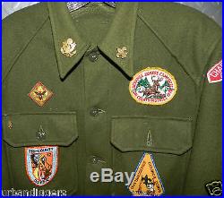 5812/ Vintage Boy Scout Jacket with over 26 Patches Antique BSA of American
