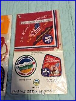 6 Lots Vintage Boy Scouts Jamboree Bsa Oa Noac Patches Neckerchiefs Stickers Etc