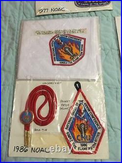 6 Lots Vintage Boy Scouts Jamboree Bsa Oa Noac Patches Neckerchiefs Stickers Etc