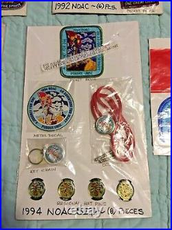 6 Lots Vintage Boy Scouts Jamboree Bsa Oa Noac Patches Neckerchiefs Stickers Etc