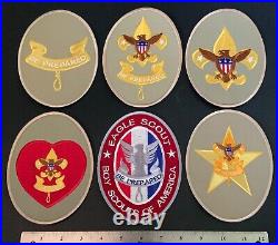 6 Oversized BOY SCOUTS OF AMERICA Large Rank Jacket PATCHES BSA Tenderfoot Eagle