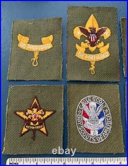 6 Vintage 1930s-40s BOY SCOUT Rank PATCHES First Second Class Star Life Eagle+