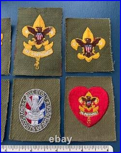 6 Vintage 1930s-40s BOY SCOUT Rank PATCHES First Second Class Star Life Eagle+