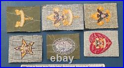 6 Vintage 1930s-40s BOY SCOUT Rank PATCHES First Second Class Star Life Eagle+