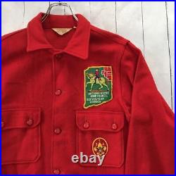 60S 70S Boy Scout Patch Wool Shirt