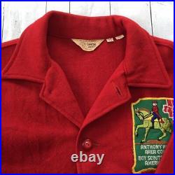 60S 70S Boy Scout Patch Wool Shirt