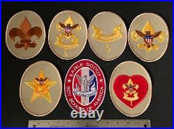 7 Oversized BOY SCOUTS OF AMERICA Large Rank Jacket PATCHES BSA Tenderfoot Eagle