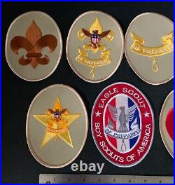 7 Oversized BOY SCOUTS OF AMERICA Large Rank Jacket PATCHES BSA Tenderfoot Eagle