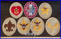 7 VTG Oversized BOY SCOUTS OF AMERICA Large Jacket PATCHES BSA Tenderfoot Eagle