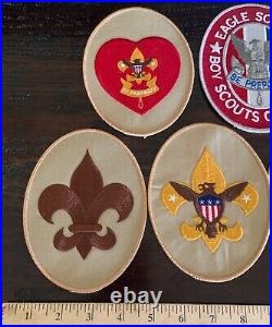 7 VTG Oversized BOY SCOUTS OF AMERICA Large Jacket PATCHES BSA Tenderfoot Eagle