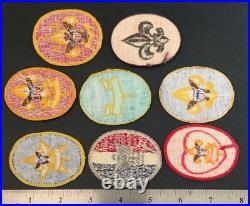 8 EARLY 70s BOY SCOUT RANK Badge PATCHES Eagle First Second Class Star Life+ BSA