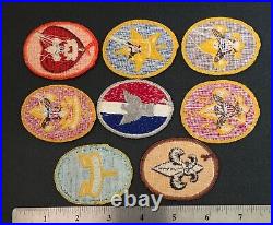 8 EARLY 70s BOY SCOUT RANK Badge PATCHES Eagle First Second Class Star Life+ BSA