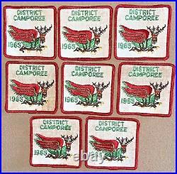 8 Vintage 1965 Bsa Boy Scouts District Camporee Piasa Bird Council Patch Patches