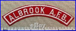 ALBROOK Air Force Base Boy Scout Red White Community Town Strip PATCH RWS A. F. B