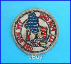 ALL FOR ONE ONE FOR ALL boy scouts original vintage patch 1940's RRRRR