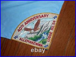 Allemakewink 40th Anniversary Lodge No 54 Boy Scout Patch Rare
