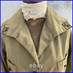 Antique 1900s Girl Scout Uniform Dress Top & Skirt Patches Buffons Boy Scout Vtg