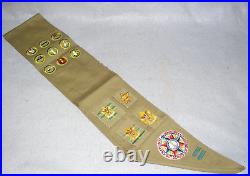 Antique Boy Scout BSA Sash withMerit Badges & National Jamboree DC Patch 1937