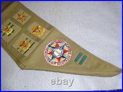 Antique Boy Scout BSA Sash withMerit Badges & National Jamboree DC Patch 1937