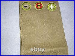 Antique Boy Scout BSA Sash withMerit Badges & National Jamboree DC Patch 1937