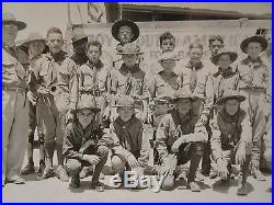 Antique Boy Scouts Desert Sign Bugle Patches Hat Uniform Bsa Iconic Old Photo