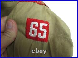Antique Vintage 1930s BSA Boy Scout Sweet Orr Shirt Felt Patches Compton tan