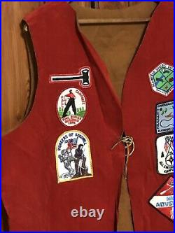 Antique Vintage Boy Scout Jacket with over 26 Patches 60's Antique BSA of American