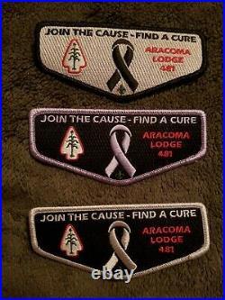 Aracoma 481 Cancer Set collectible boy scout order of arrow patches