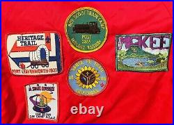 Athletic Works Vintage retro 90s Boy Scout jacket button up 12 patches! Red M