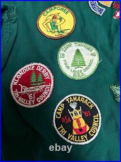 Authentic Vintage Boy Scout Jacket With Camp Patches From 1940s-60s
