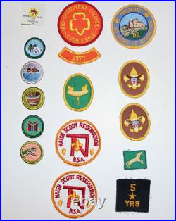 BOY GIRL CUB SCOUTS vintage patches book scarf necklace pin lot BOY GIRL CUB SCOUTS vintage patches book scarf necklace pin lot