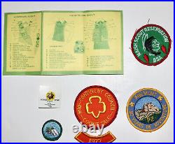 BOY GIRL CUB SCOUTS vintage patches book scarf necklace pin lot BOY GIRL CUB SCOUTS vintage patches book scarf necklace pin lot