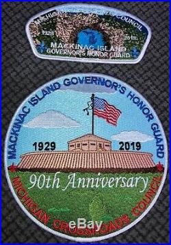 BOY SCOUT BSA MACKINAC ISLAND GOVERNORS HONOR GUARD 90th CSP Patch + Michigan